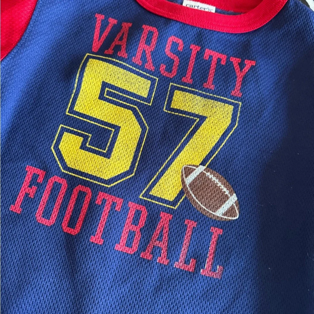 Vintage Carters Varsity‎ Football Kids Shirt - Blue and Red